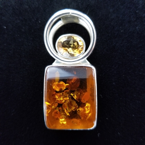 Charles Albert Jewelry - Charles Albert Amber Citrine/Topaz? Pendant 950 SS